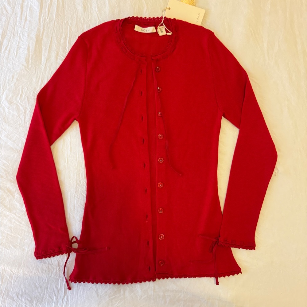 Dôen, Demi Sweater, Cherry Red, XS